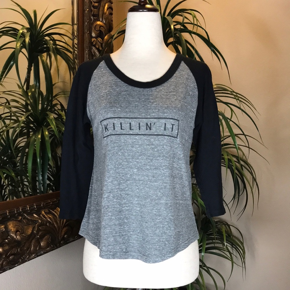 BRANDY MELVILLE JOHN GALT “KILLIN IT”BASEBALL TEE